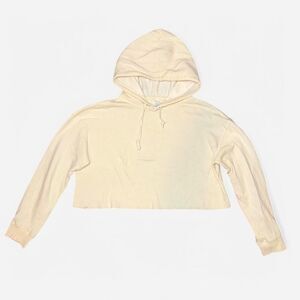 Women's Cream Cropped Hoodie